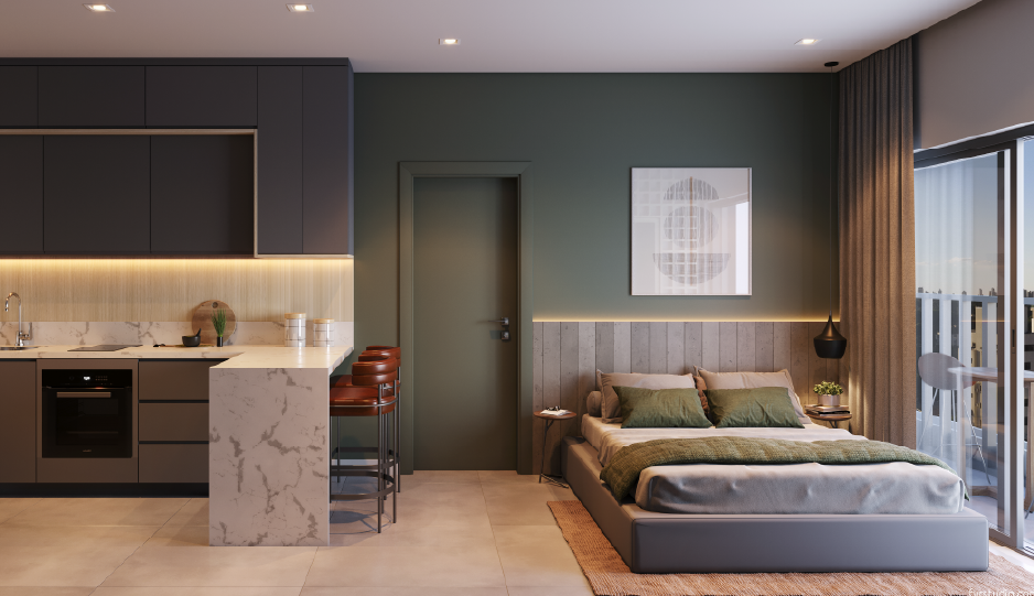 Perspectiva studio, 35m²