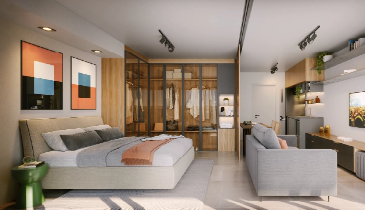 33m², 1 dormitório