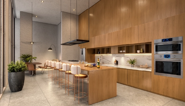 Espaço Gourmet no rooftop