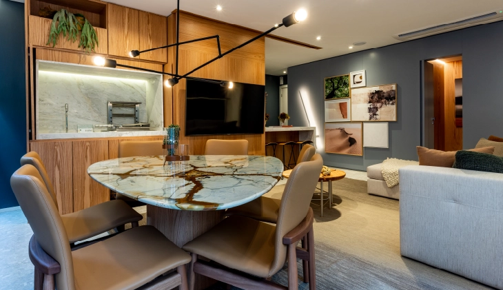 Varanda gourmet integrada