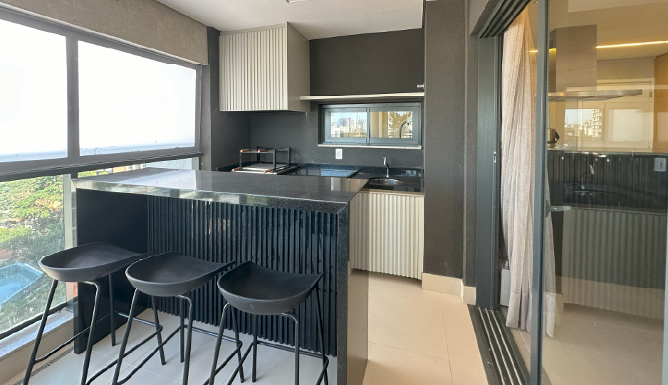 Churrasqueira na varanda