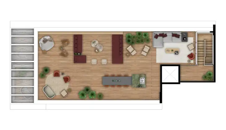 Cobertura triplex, 371m², rooftop