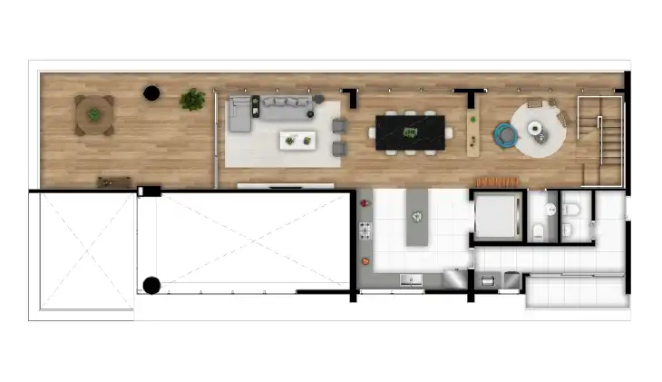 Cobertura triplex, 371m², inferior